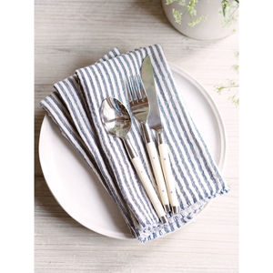 Vajilla Juego de cubiertos Cuchara Tenedor Cuchillo Utensilios de cocina Color plateado Mango de hueso Restaurante Acero inoxidable Uso de la boda - Product Image 6