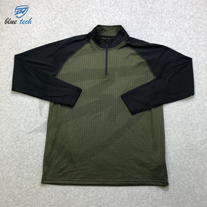 Haut de sport pour homme à manches longues avec fermeture éclair mi-longue, à séchage rapide, en élasthanne/polyester, pour la course à pied et les activités de plein air, nouvelle collection 2025 - Product Image 1