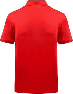 Polos personnalisés avec logo OEM à séchage rapide 92 polyester 8 élasthanne polo de golf boutonné à manches courtes polos de golf Performance pour hommes - Product Image 6