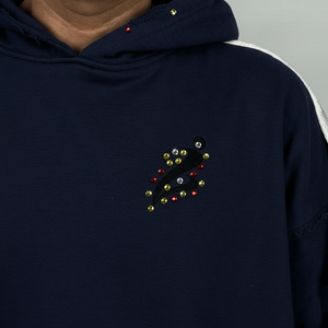 เสื้อฮู้ดดี้ผู้ชายผ้าฝ้าย 100% แบบใหม่ขายส่งจากโรงงานโดยตรง ออกแบบเองได้ สวมใส่สบายในฤดูหนาว ทรงโอเวอร์ไซส์ สีพื้น เรียบง่าย - Product Image 2