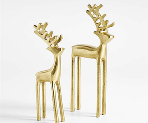 Estatua de Reno Dorada Moderna Hecha a Mano de Lujo, Figura Metálica Colgante, Decoración Navideña Festiva para el Hogar, Hotel, Oficina, Mesa - Product Image 5