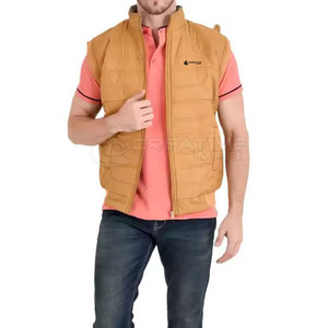 Gilet matelassé respirant en polyester léger et décontracté pour hommes, vêtements d'extérieur isolés et confortables pour l'hiver en vente - Product Image 6