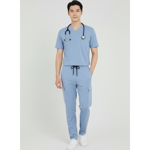 Ensemble de gommage médical pour hommes de haute qualité tissu extensible respirant Cargo pantalon de gommage uniforme d'hôpital avec poches uniformes d'allaitement - Product Image 1