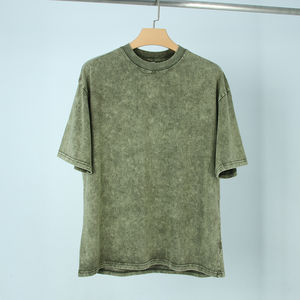 2025 nuevas camisetas de moda lavadas con ácido para hombres, camisetas de secado rápido, transpirables, de alta calidad, logotipo personalizado, venta al por mayor, camisetas personalizadas para hombres - Product Image 4