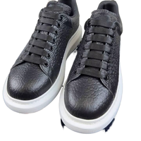 Espadrilles basses en cuir véritable pour hommes, confortables pour le quotidien, légères, à semelle souple, à lacets, style mocassins