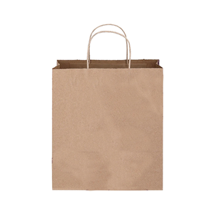 Eco-Friendly Plain Kraft <b>Paper</b> Carry <b>Bag</b> Twisted Handles | Promotion Supermarket Use | Digital Printing | Medium Size | <b>Brown</b> - Product Image 4