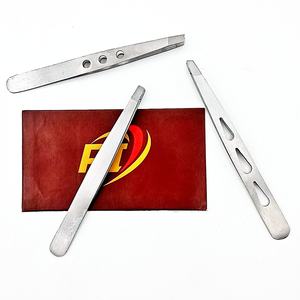 Wholesale Price Custom Silver Polish Stainless Steel Slant Tip Luxury Fashion Multi-Functional Anti-static <b>Eyebrow</b> <b>Tweezers</b> - Product Image 1