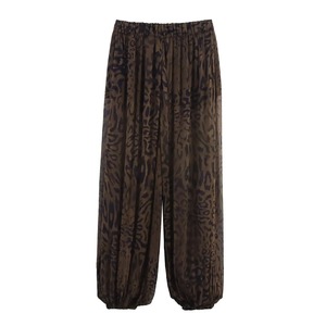 กางเกงขากว้างของผู้หญิงแฟชั่นใหม่ฤดูใบไม้ร่วงและฤดูหนาวพิมพ์ลายทางกางเกงเอวสูงพอดีตัวทรงหลวม - Product Image 2