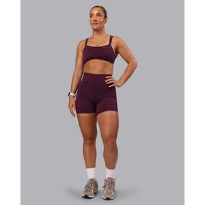 Shorts ultra taille haute pour femme Elixir avec poches - Cherry Lacquer - Product Image 3