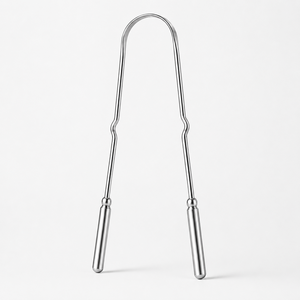 DIVRIS Nettoyeur de langue en acier inoxydable portable en forme de U pour l'hygiène buccale - Product Image 1