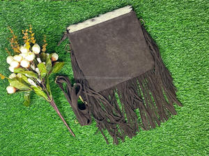 Nouveau Style occidental cheveux sur cacher fourrure daim cuir frange sac haute qualité Boho femmes fourrure cuir Unique moyen Concho frange sacs - Product Image 5