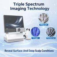 Appareil intelligent d'analyse du cuir chevelu, scanner des follicules pileux avec diagnostic IA et technologie à triple spectre