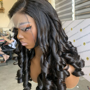 Perruque frontale bouclée rebondissante cheveux humains vietnamiens prix de gros 100% cheveux humains du vendeur Vietnam - Product Image 1