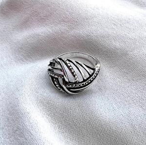 Silver Filigree <b>Ring</b> 925 Sterling Silver <b>Statement</b> Plain <b>Ring</b> Jewelry Silver Boho <b>Ring</b> Unisex <b>Ring</b> Silver Gift For Birthday - Product Image 3