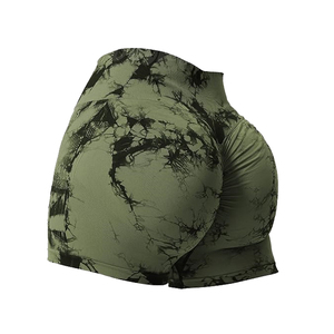 2025 à la mode personnalisé grande taille Shorts de gymnastique sport Fitness entraînement Yoga Leggings couleur unie et sublimé Spandex/Nylon matériel - Product Image 1