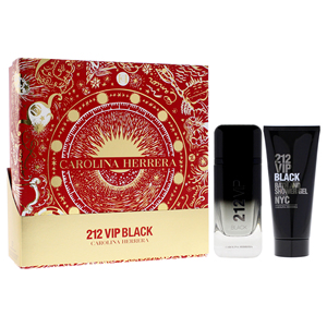 Carolina Herrera 212 VIP nero per gli uomini 2 Pc 3.4oz EDP Spray e 3.4oz bagno e Gel doccia Set regalo - Product Image 4