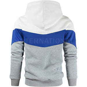 Sudadera con capucha de algodón 100% elegante para hombre, sudadera deportiva lisa de gran tamaño con bordado de logotipo personalizado, traje informal - Product Image 2