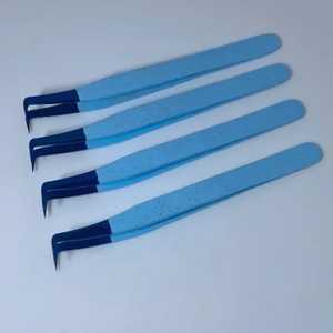 แหนบปลายขนตาปลอมทำจากสเตนเลสปลายเป็นเส้นใยอุปกรณ์ต่อขนตาปลอมป้องกันแม่เหล็กคุณภาพสูงสำหรับตกแต่งคิ้วแบบนาโนที่แม่นยำบนเล็บ - Product Image 2