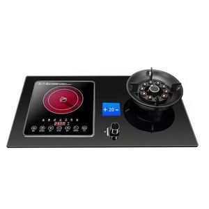 Table de cuisson à gaz pliable à 2 brûleurs en verre trempé, cuisinière à gaz encastrable disponible - Product Image 6