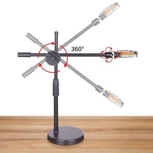 Trépied aérien Table de table Support de prise de vue Trépieds <span class=keywords><strong>avec</strong></span> support pour téléphone portable Bras de flèche pour Smartphones Photographie - Product Image 4