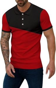 เสื้อโปโลแขนสั้นของผู้ชายผ้าฝ้าย100% กันยับสำหรับผู้ชายผ้าถักลายทางสีทึบ - Product Image 3