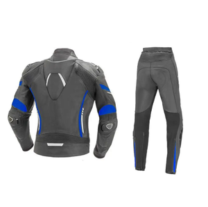 Men's CE Approved Cowhide Leather Motorbike Suit Winter Waterproof Breathable and Windproof with Custom <b>Protectors</b> for Adults - Product Image 2