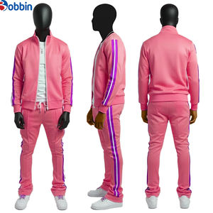 Conjunto Deportivo de Invierno para Hombre, Tendencia Superior, Personalizado, de Algodón, Chaqueta con Cremallera Transpirable y Pantalones Deportivos con Franja Lateral, Dos Piezas - Product Image 6