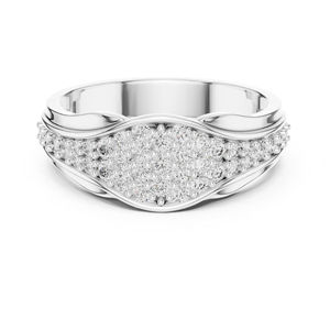 แหวนเพชรทรงรีและทรงกลมสีโรสโกลด์ 14K สำหรับผู้หญิง |   เครื่องประดับงานแต่งงาน |   เพชรที่เพาะเลี้ยงใหม่ - Product Image 2