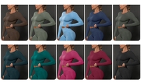 Top Deportivo de Yoga de Manga Larga, Antiestático, Transpirable, Reciclable, de una Pieza, Tipo Tubo, Elástico, de Secado Rápido y Ecológico