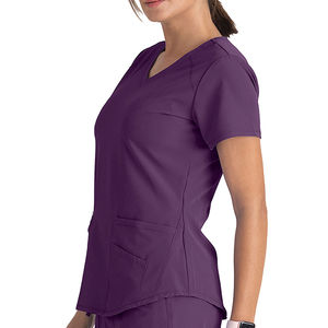 ชุดเครื่องแบบโรงพยาบาลคอตั้งแขนสั้นชุดเครื่องแบบขัด2025 - Product Image 1