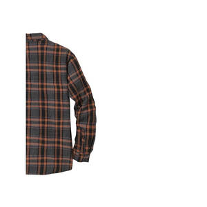 Camisa sólida de franela con botones de manga corta para hombre personalizada OEM 100% algodón liso teñido Logotipo de primavera cuello alto ajuste Regular - Product Image 3