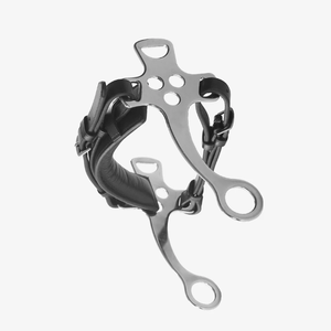 Broca de boca lisa de caballo Hackamore de acero inoxidable hecha a mano por expertos equinos Calidad Premium Todos Los tamaños disponibles - Product Image 3