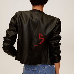 Chaqueta de Cuero Genuino de Alta Calidad para Mujer, Estilo Café Racer, Transpirable, Novedad 2026 - Product Image 5