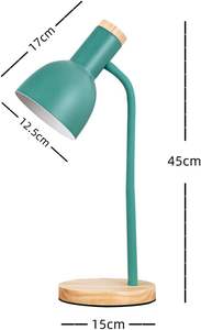 Lámpara de escritorio con protección ocular LED nórdica, luz de lectura para dormitorio con base de foco E27 máximo 35W 4 colores - Product Image 2