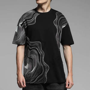 T Shirt Chemises personnalisées de haute qualité pour hommes T-shirt surdimensionné en coton vierge lourd pour hommes - Product Image 3