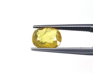 Haute qualité 100% saphir jaune naturel chauffé ovale coupe 3.20 carat bague taille septembre pierre de naissance pour la fabrication de bague et pendentif - Product Image 1