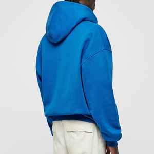 Sweat-shirt à capuche en éponge française personnalisable pour hommes, sweat-shirt en coton polaire à fermeture éclair, logo brodé, imprimé en 3D, sublimation hiver - Product Image 3