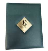 Nouvelle couverture de menu personnalisée en cuir PU, moderne et luxueuse, pour restaurant, dossier de menu 9x12 pouces, logo de couleur au choix, hôtel, bar, barbecue, marque M Z