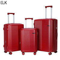 Ensemble de 3 valises à roulettes ABS avec roues silencieuses en TPU, chariot de transport durable avec serrure