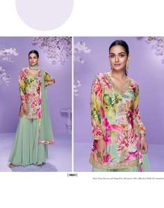 Top Selling Sayuri Vaani Palazzo Suit Stylish <b>Kurta</b> and Palazzo Set for Festive and Occasion Wear Available for Bulk Quantity - Product Image 1