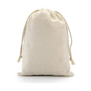 Sacs en coton pur à cordon de serrage pour usage quotidien, pochettes en tissu écologiques réutilisables pour le voyage, l'emballage de cadeaux, le rangement, l'organisation en vrac, ensemble d'accessoires - Product Image 2