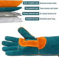2025 résistant à la chaleur Forge Mig bâton gants de soudage pour four gril cheminée four poêle support de casserole brûleur à bois gants en cuir