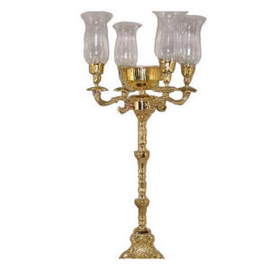 Candélabre de qualité durable dans un style vintage avec 5 bras pour l'éclairage de table de mariage de restaurant d'hôtel - Product Image 3