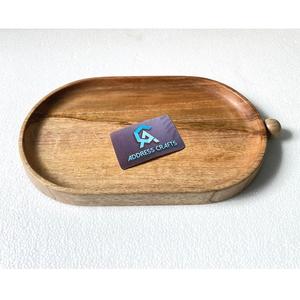 Platos de Servir de Madera de Mango Orgánica Ecológica, Platos de Charcutería Vintage, Vajilla, Bandeja para Comida, Bandeja para Té, Café y Desayuno - Product Image 1