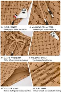 Pantalones cortos de entrenamiento de gimnasio para hombre, pantalones cortos deportivos de entrenamiento transpirables ligeros de secado rápido con cordón para hombre - Product Image 6