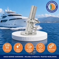 Support de mât de drapeau en acier inoxydable 316 pour montage supérieur, base ronde de 1 pouce (25 mm) pour garde-corps, accessoires de quincaillerie pour yacht et bateau