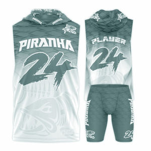 Tenues de football personnalisées 7v7, ensembles de maillots d'équipe par sublimation, respirants, légers, séchage rapide, football américain pour adultes, 100% polyester - Product Image 2