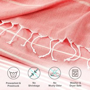 <span class=keywords><strong>Toalla</strong></span> de <span class=keywords><strong>Playa</strong></span> Turca Jacquard de Lujo Personalizada de Fábrica, 36x71 Pulgadas, Secado Rápido, Antiarena, Extra Grande para Baño, Piscina y Natación - Product Image 3