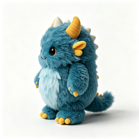 Jouets en peluche personnalisés à logo, best-sellers, mignons, doux, bleus, petits monstres en peluche, vente en gros, jouet en peluche personnalisé pour cadeau