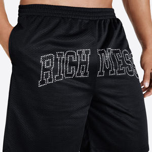 Pantalones cortos desgastados Vintage personalizados con diamantes de imitación Pantalones cortos de algodón holgados con lavado ácido de verano personalizados para hombres - Product Image 6